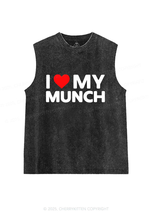 I Love My Munch Y2K Washed Muscle Tank Cherrykitten