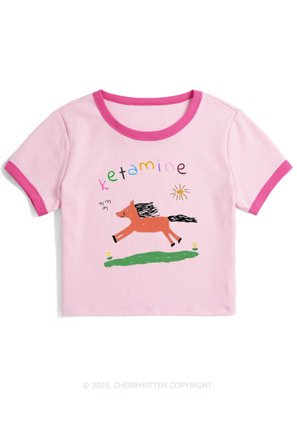 Orange Pony Y2K Ringer Tee Cherrykitten