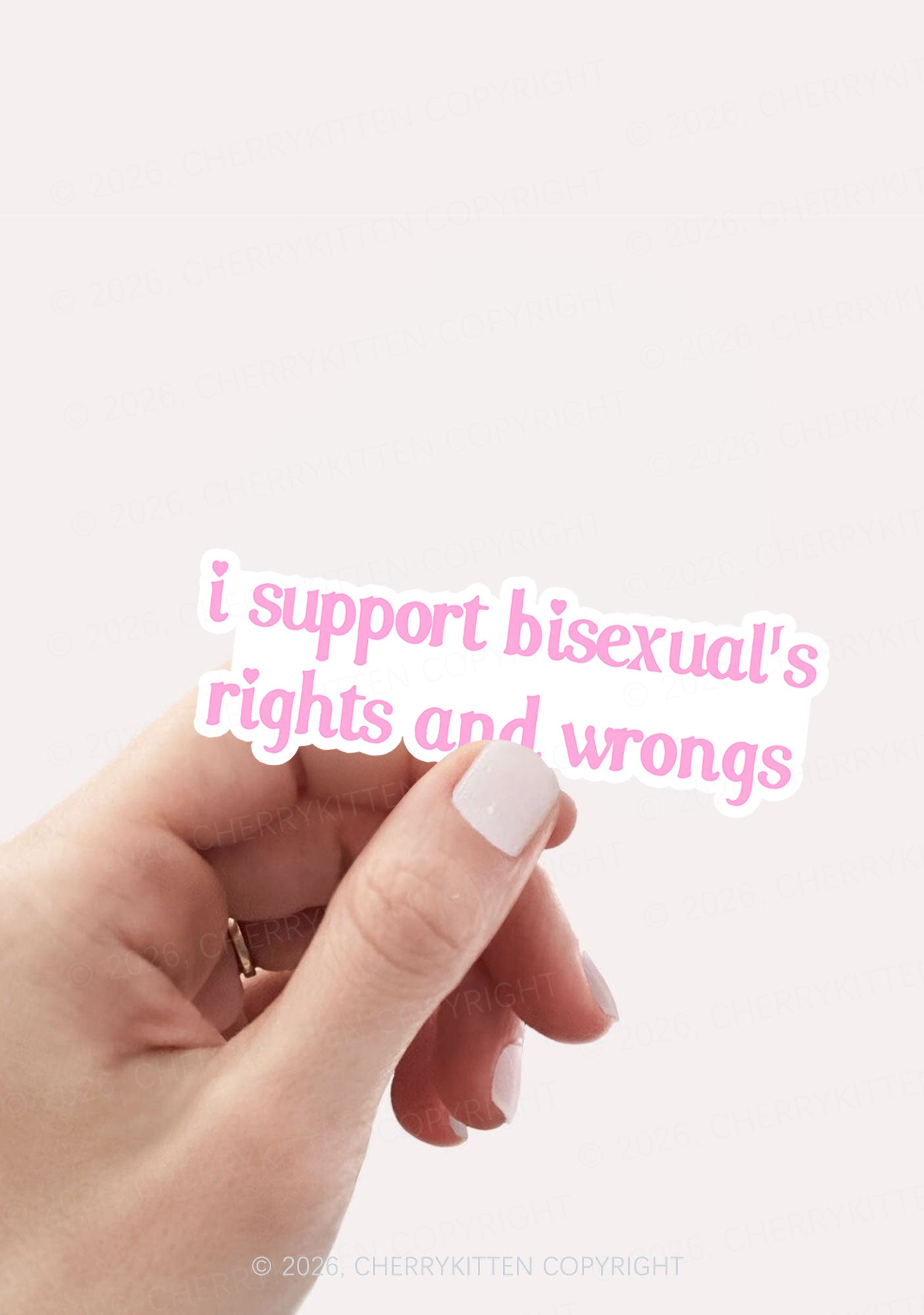 I Support Bisexuals Pride 1pc Y2K Sticker Cherrykitten