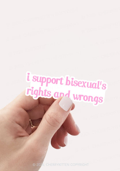 I Support Bisexuals Pride 1pc Y2K Sticker Cherrykitten