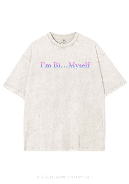 Im Bi Myself Pride Y2K Shirts Washed Tee Cherrykitten
