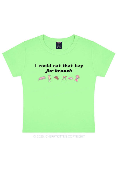 Eat Boy For Brunch Y2K Baby Tee Cherrykitten