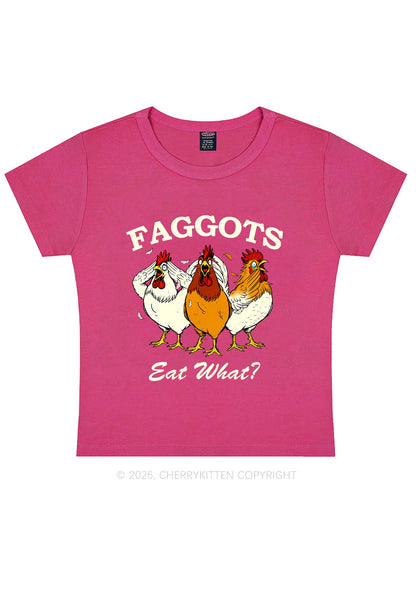 Faggots Eat What Pride Y2K Baby Tee Cherrykitten