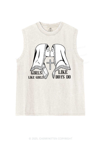 Girls Like Girls Pride Y2K Washed Muscle Tank Cherrykitten
