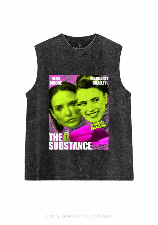 Halloween Horror Women Film Y2K Washed Muscle Tank Cherrykitten