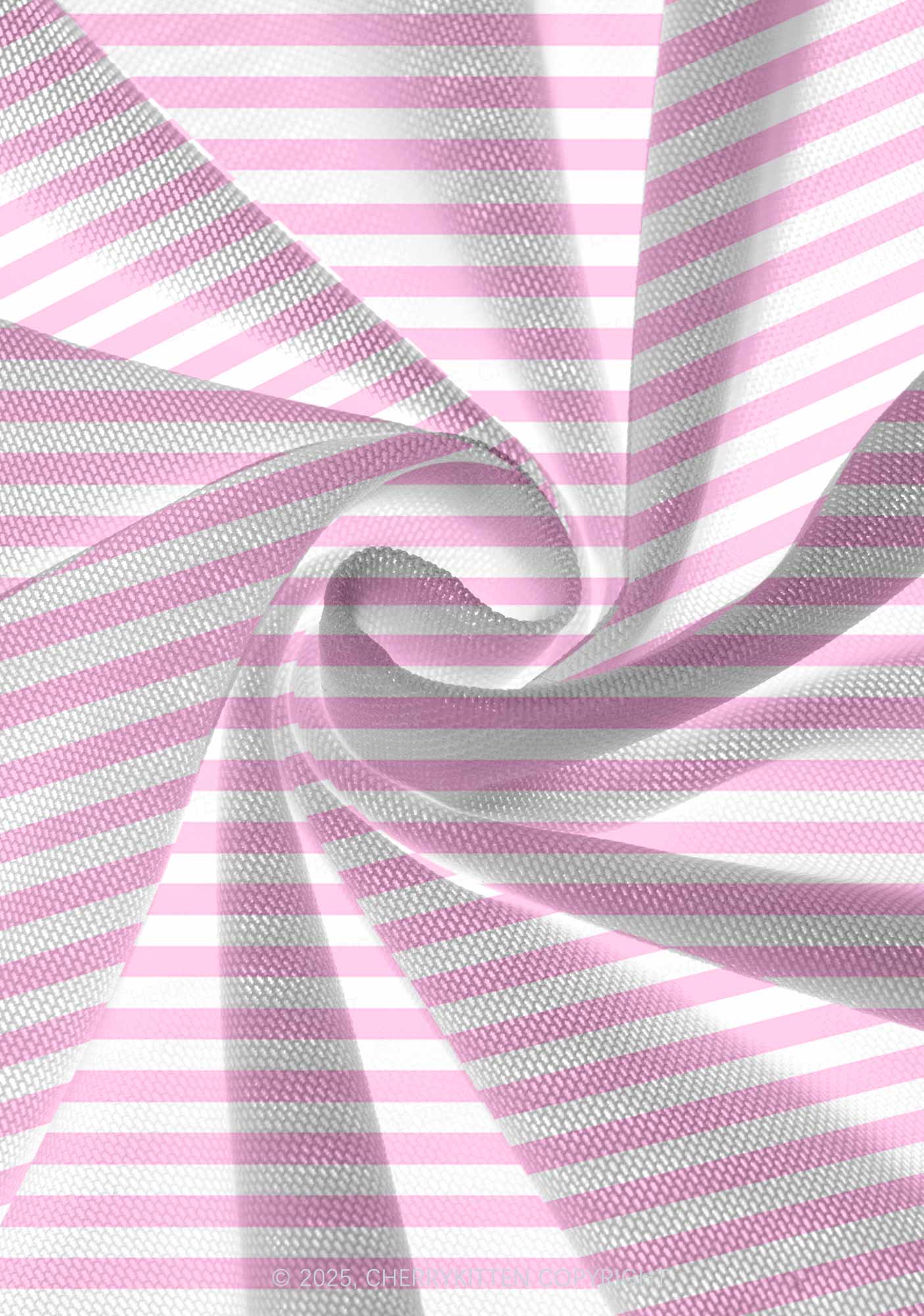 Pink White Stripe Valentine's Day Y2K Print Mini Layered Skirt Cherrykitten