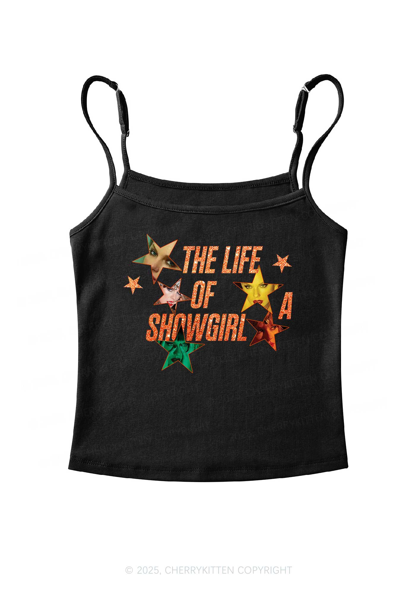 Star TS Photo Y2K Spaghetti Strap Cami Cherrykitten