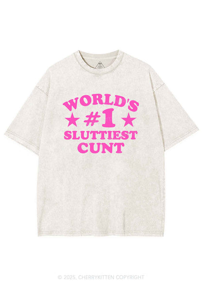 Worlds First Slxttiest Cxxt Y2K Shirts Washed Tee Cherrykitten