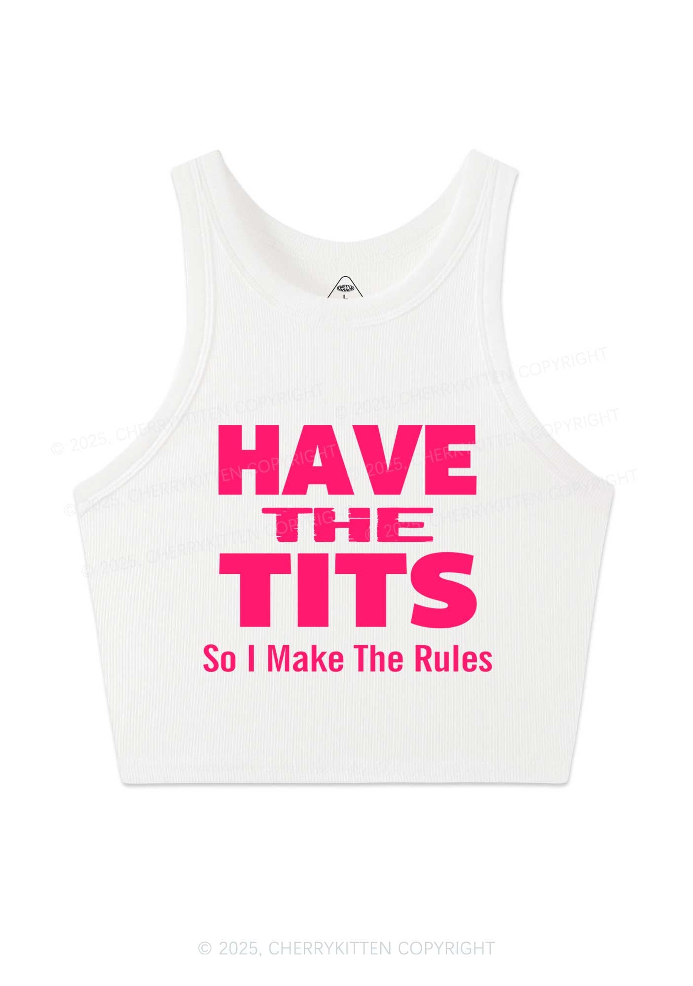 I Make Rules Y2K Crop Tank Top Cherrykitten