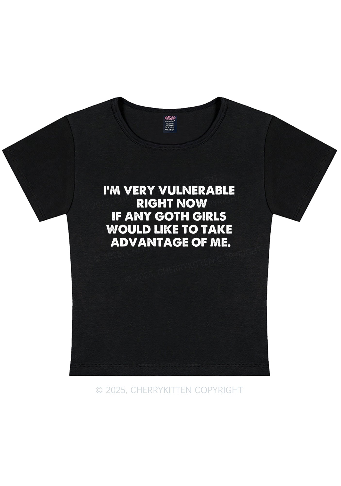 Im Vulnerable Y2K Baby Tee Cherrykitten