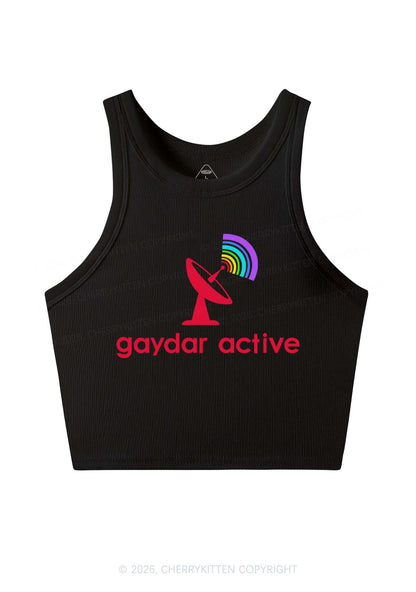 Gaydar Active Pride Y2K Crop Tank Top Cherrykitten