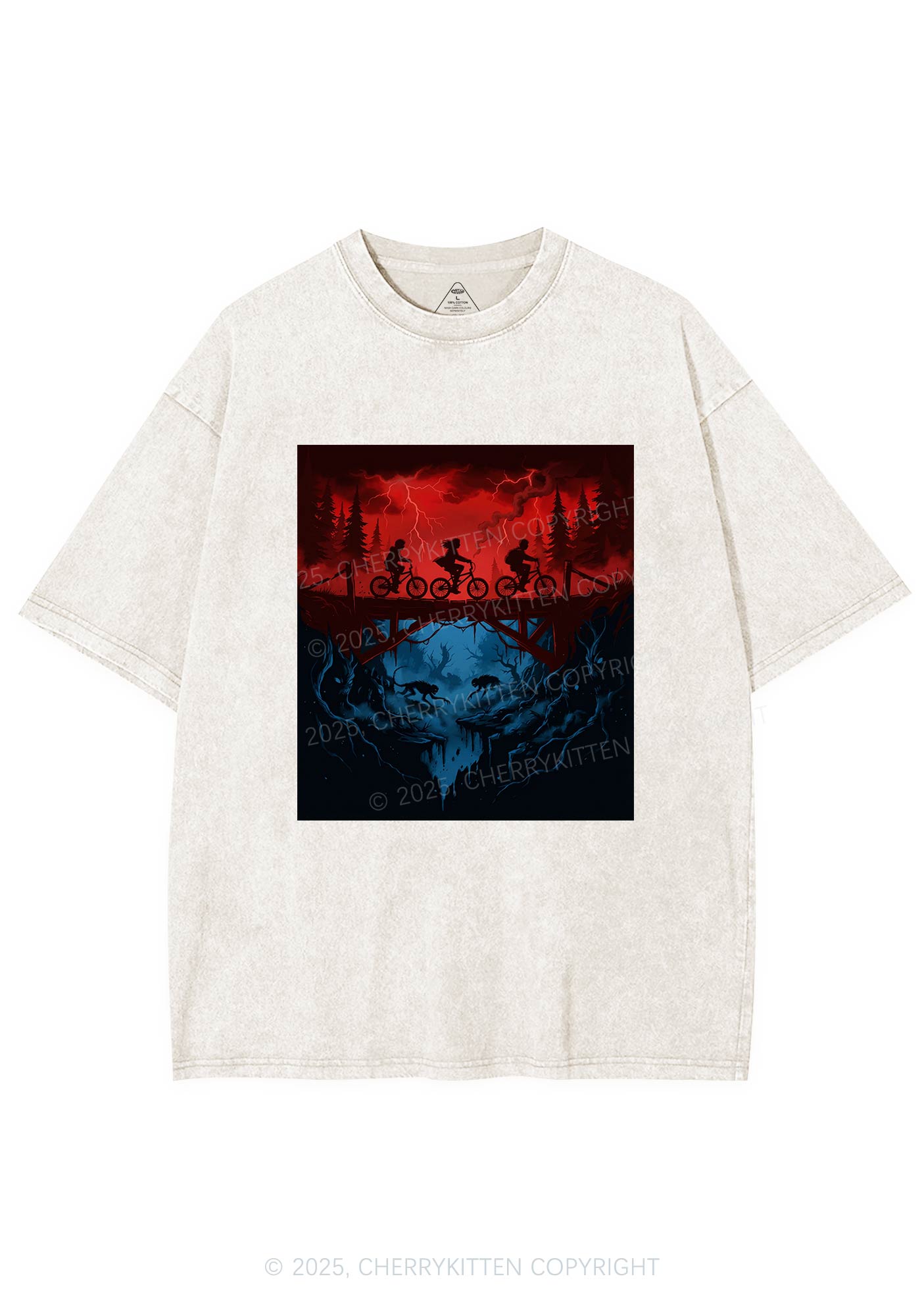 Red Storm Riders Y2K Shirts Washed Tee Cherrykitten