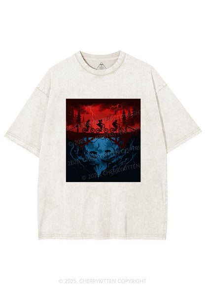 Red Storm Riders Y2K Shirts Washed Tee Cherrykitten