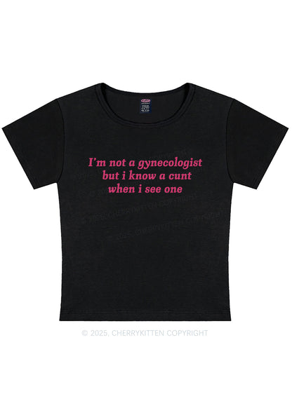 Im Not Gynecologist Y2K Baby Tee Cherrykitten