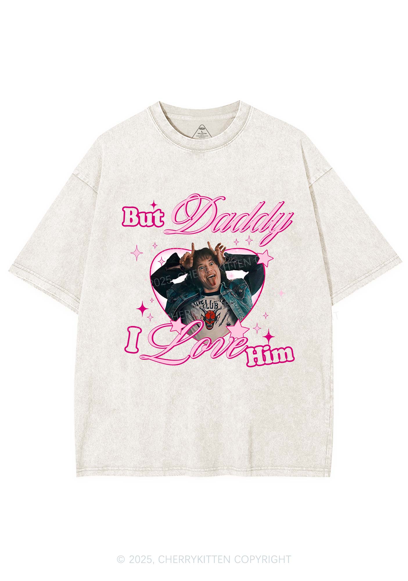 But Daddy I Love EM Y2K Shirts Washed Tee Cherrykitten