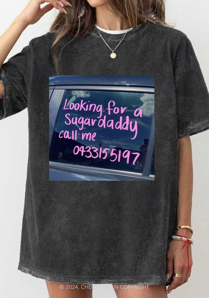 Sugar Daddy Y2K Washed Tee Cherrykitten