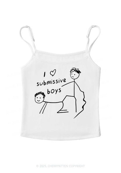 I Love S Gay Boys Pride Y2K Spaghetti Strap Cami Cherrykitten