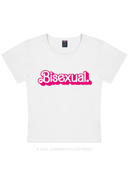 Pink Bisexual Pride Y2K Baby Tee Cherrykitten