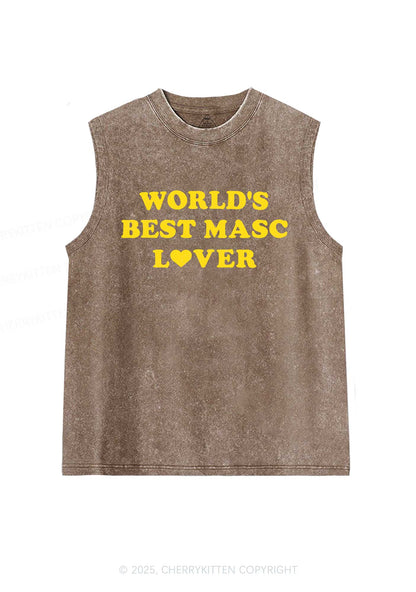 Worlds Best Masc Lover Pride Y2K Washed Muscle Tank Cherrykitten