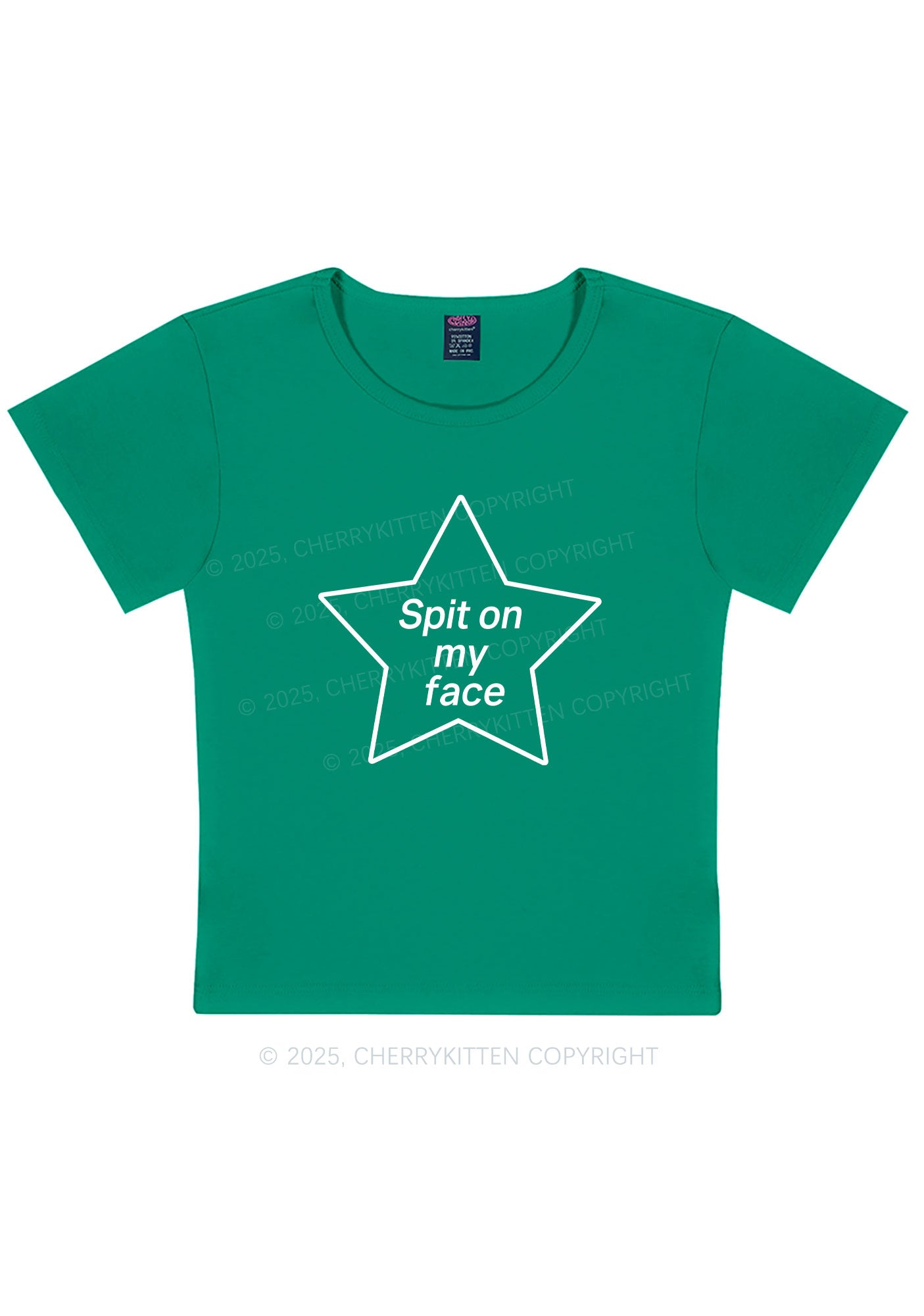 Spit On My Face Y2K Baby Tee Cherrykitten
