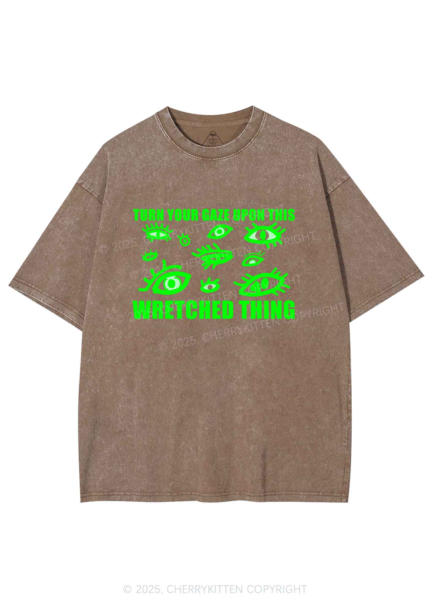 Turn Your Gaze Upon This Y2K Shirts Washed Tee Cherrykitten