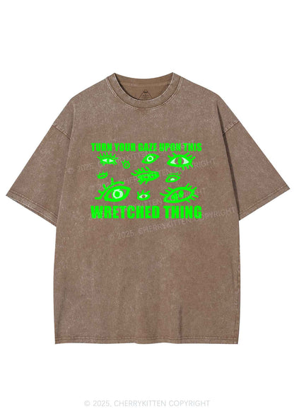 Turn Your Gaze Upon This Y2K Shirts Washed Tee Cherrykitten