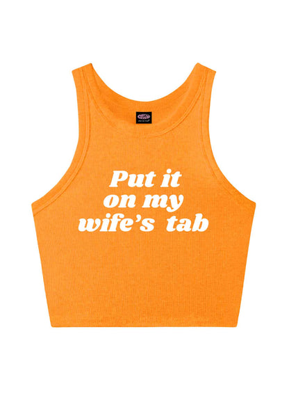 Put It On My Wifes Tab Pride Y2K Crop Tank Top Cherrykitten