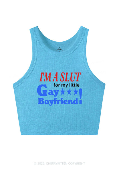 Slxt For Gay Boyfriend Pride Y2K Crop Tank Top Cherrykitten