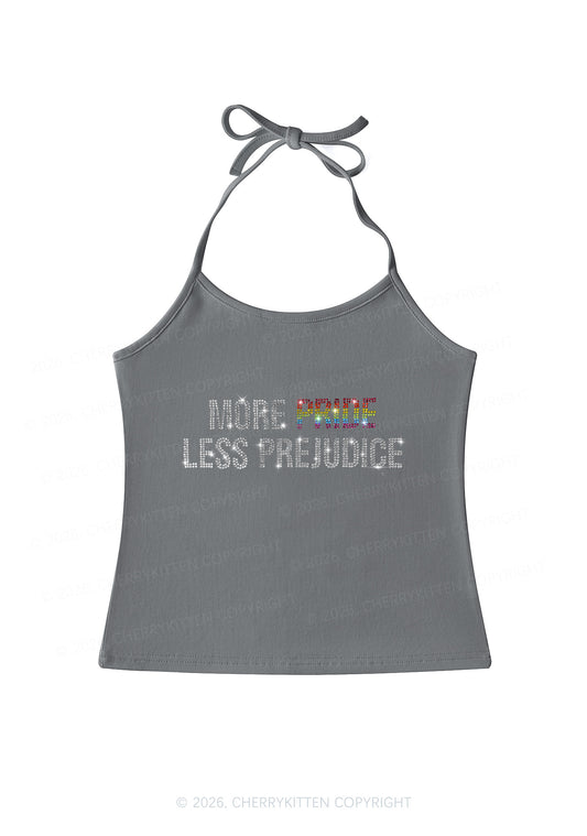 Rhinestone More Pride Less Prejudice Pride Y2K Halter Neck Cami Cherrykitten