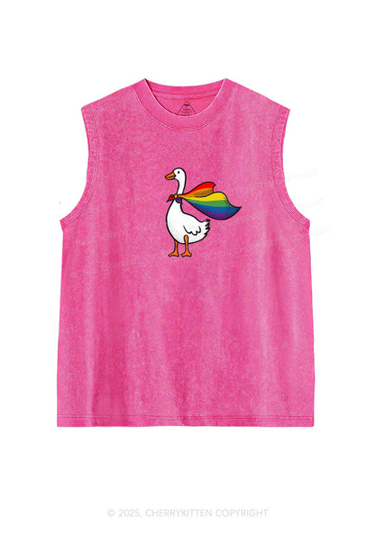 Pride Goose Y2K Washed Muscle Tank Cherrykitten