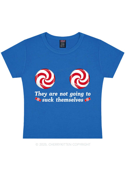 Christmas Suxk Themselves Y2K Baby Tee Cherrykitten