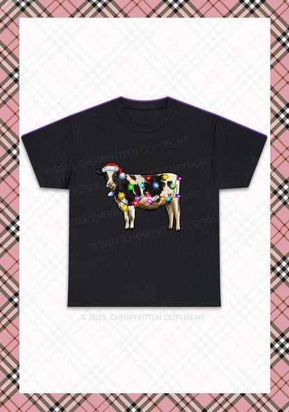 Christmas Cow Chunky Shirt Cherrykitten