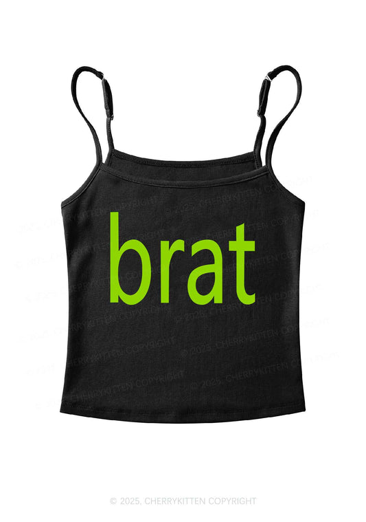 Green Brat Y2K Spaghetti Strap Cami Cherrykitten