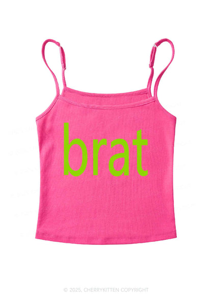Green Brat Y2K Spaghetti Strap Cami Cherrykitten