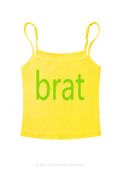Green Brat Y2K Spaghetti Strap Cami Cherrykitten