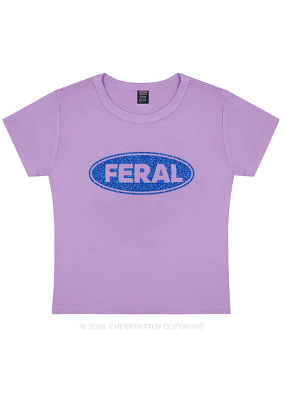 Glitter Feral Y2K Baby Tee Cherrykitten