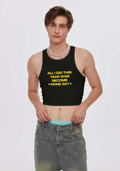 Become More Gay Pride Y2K Crop Tank Top Cherrykitten