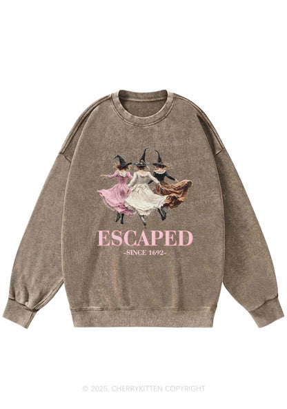 Halloween Escaped Skirts Witches Y2K Washed Sweatshirts Cherrykitten