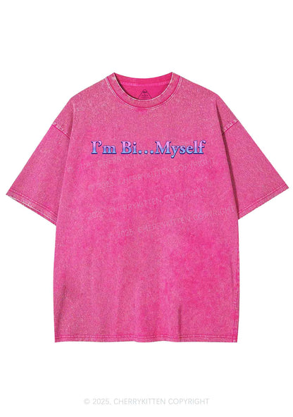 Im Bi Myself Pride Y2K Shirts Washed Tee Cherrykitten