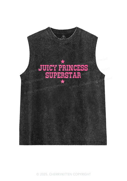 Juicy Princess Superstar Y2K Washed Muscle Tank Cherrykitten