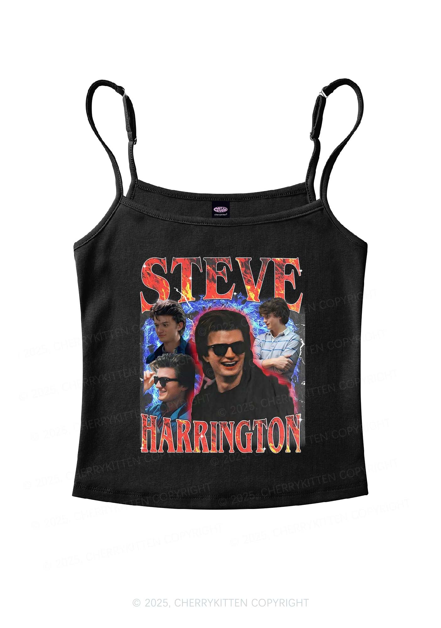 SH Red Blaze Y2K Spaghetti Strap Cami Cherrykitten