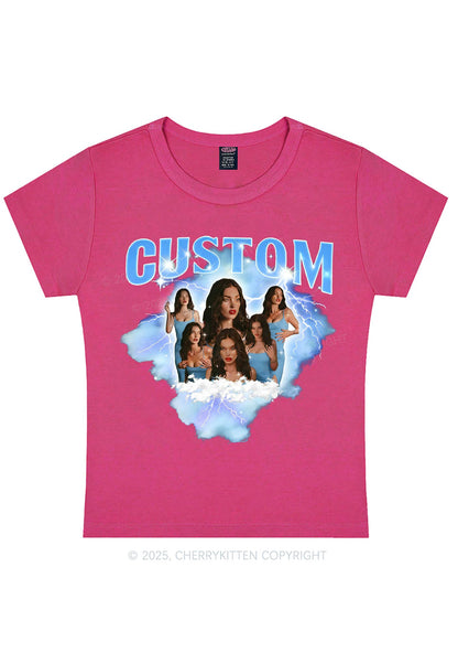 Custom Photo Storm Art Y2K Baby Tee Cherrykitten