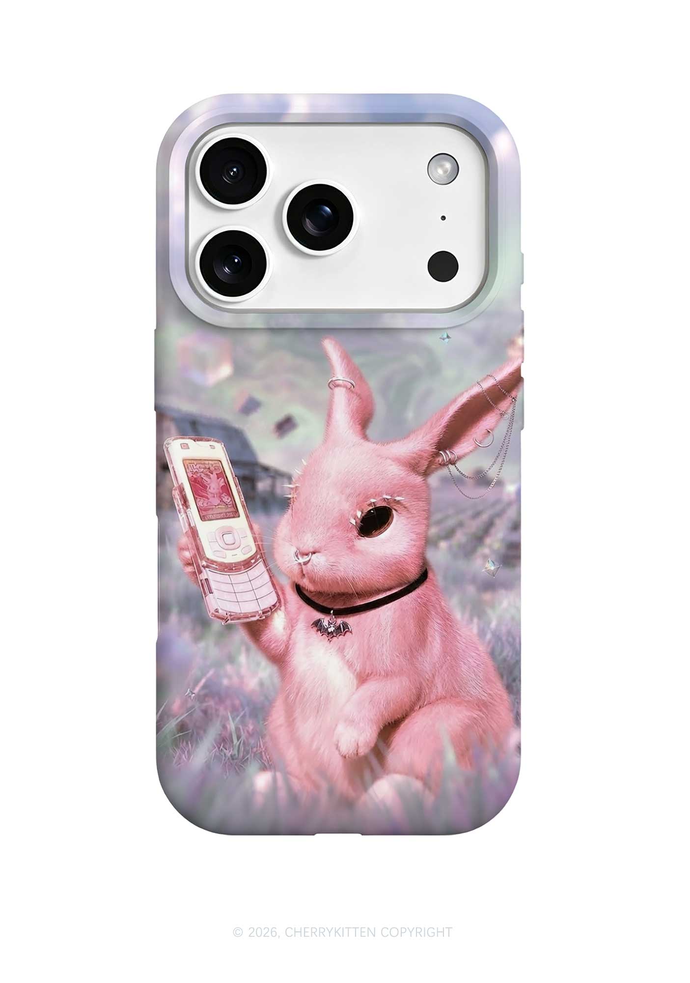 Pink Gothic Bunny Y2K Phone Case Cherrykitten