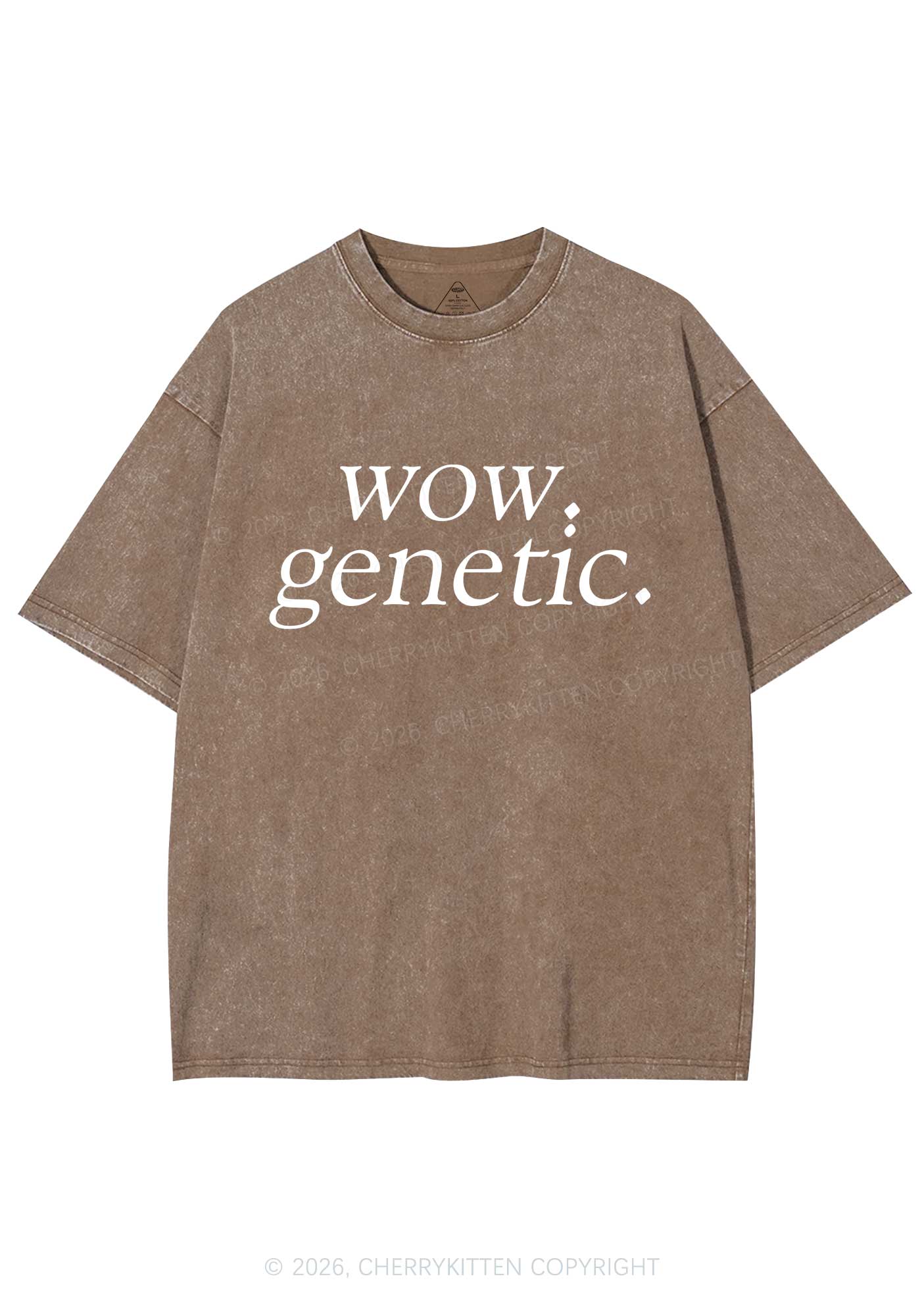 Wow Genetic HR Y2K Shirts Washed Tee Cherrykitten