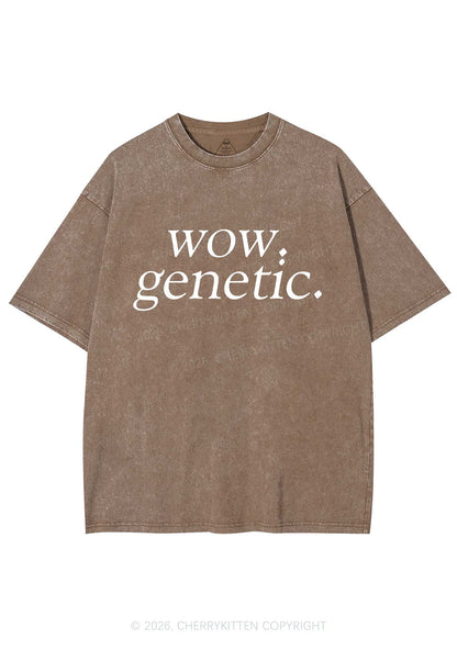Wow Genetic HR Y2K Shirts Washed Tee Cherrykitten