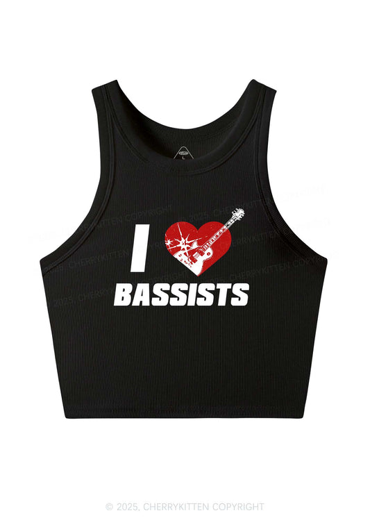 I Love Bassists Y2K Crop Tank Top Cherrykitten