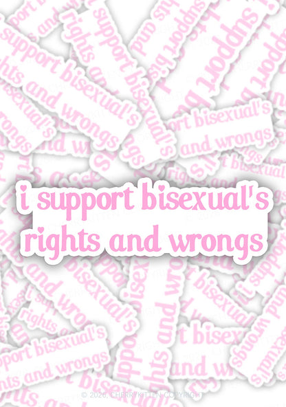 I Support Bisexuals Pride 1pc Y2K Sticker Cherrykitten