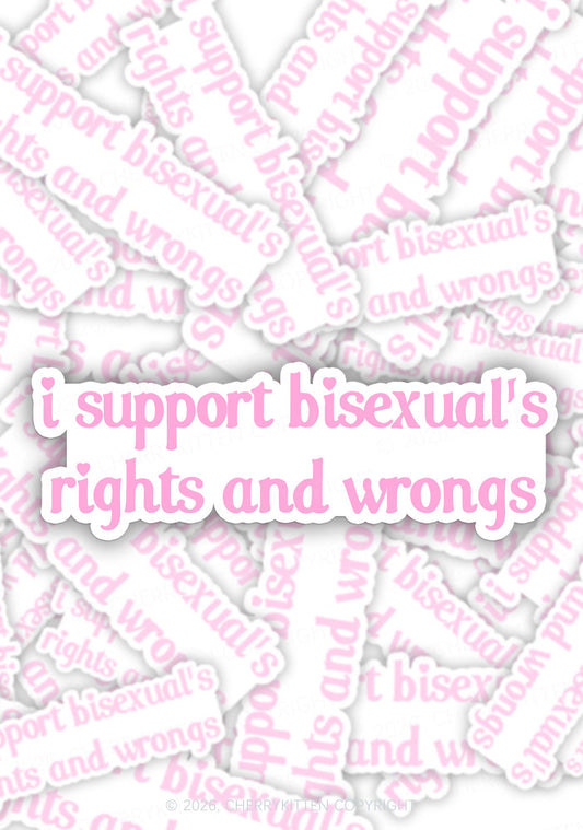 I Support Bisexuals Pride 1pc Y2K Sticker Cherrykitten