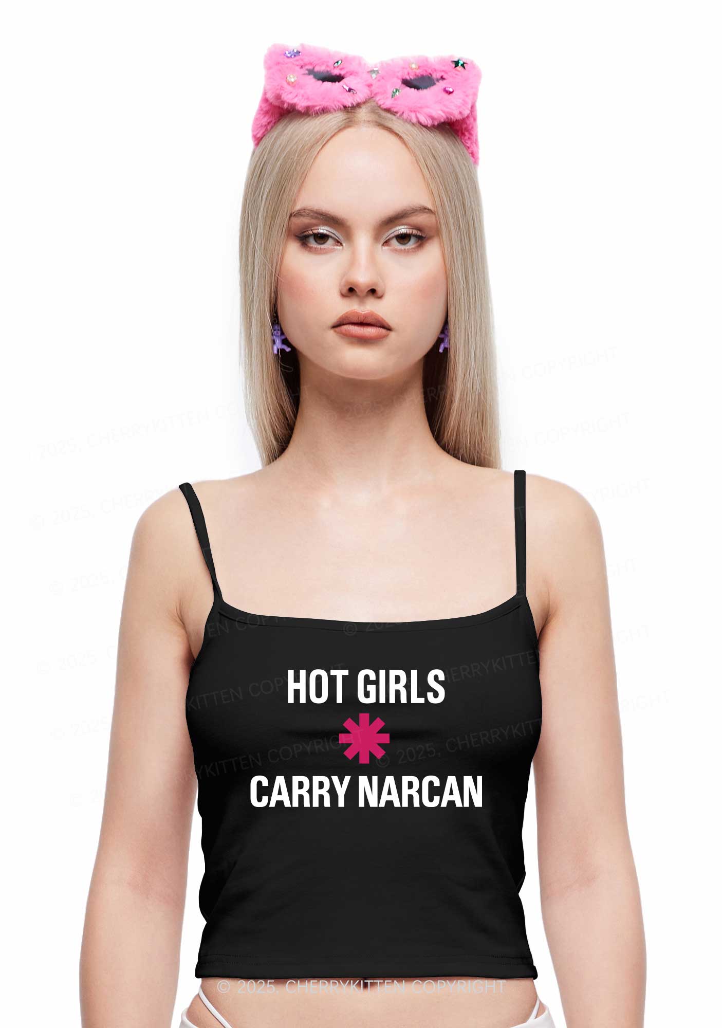 Hot Girls Carry Nxrcan Y2K Spaghetti Strap Cami Cherrykitten