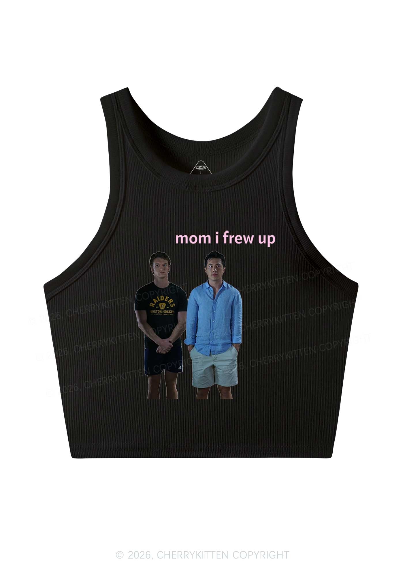 Mom I Frew Up HR Y2K Crop Tank Top Cherrykitten
